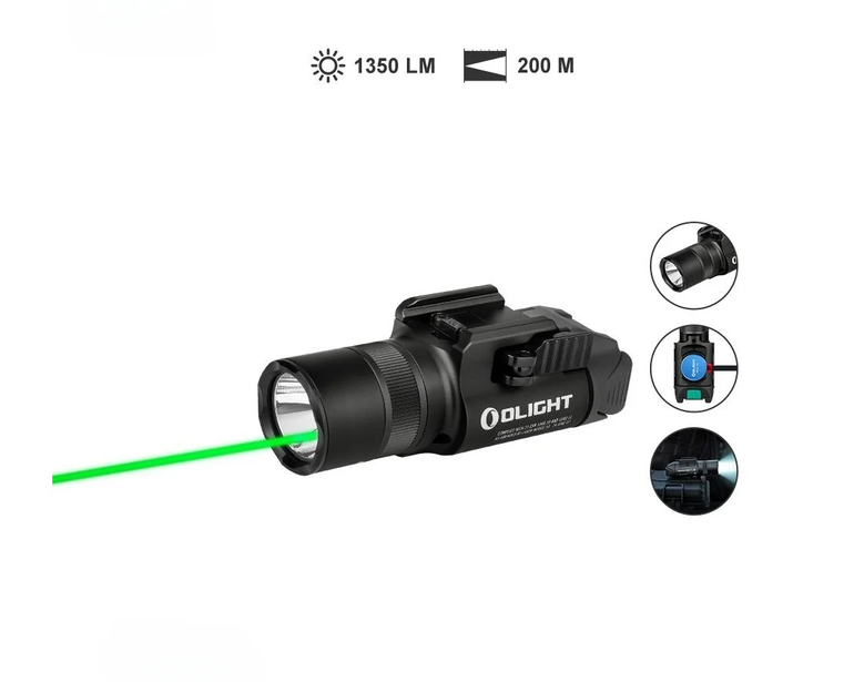 Olight® BALDR Pro R 1350 Lumen/grüner Laser schwarz